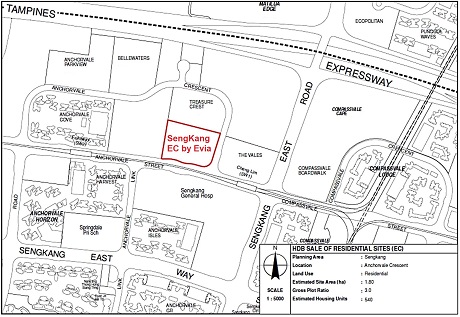 Anchorvale Crescent EC Location Map