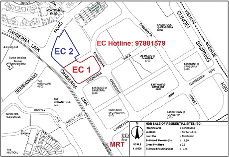 Canberra Link EC location map Canberra Link EC location map