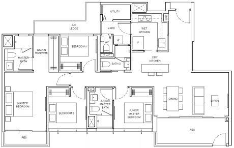 Piermont Grand Floor Plan 4 Bedroom Premium