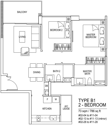 Bellewoods EC 2 Bedroom no resale levy