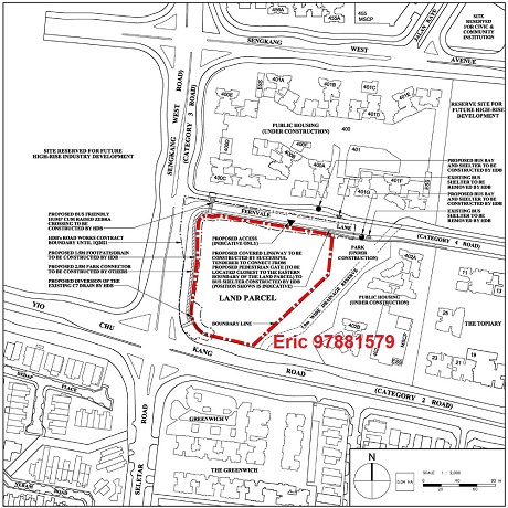 Fernvale Land EC HDB Location Map 1